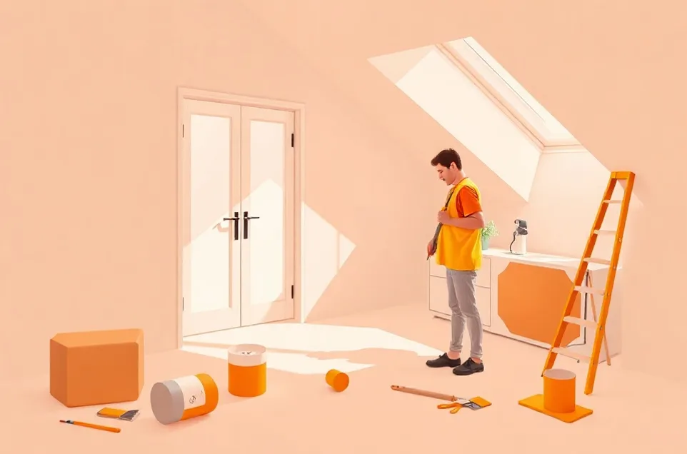 Intérieur rénové après travaux de peinture à Voiron