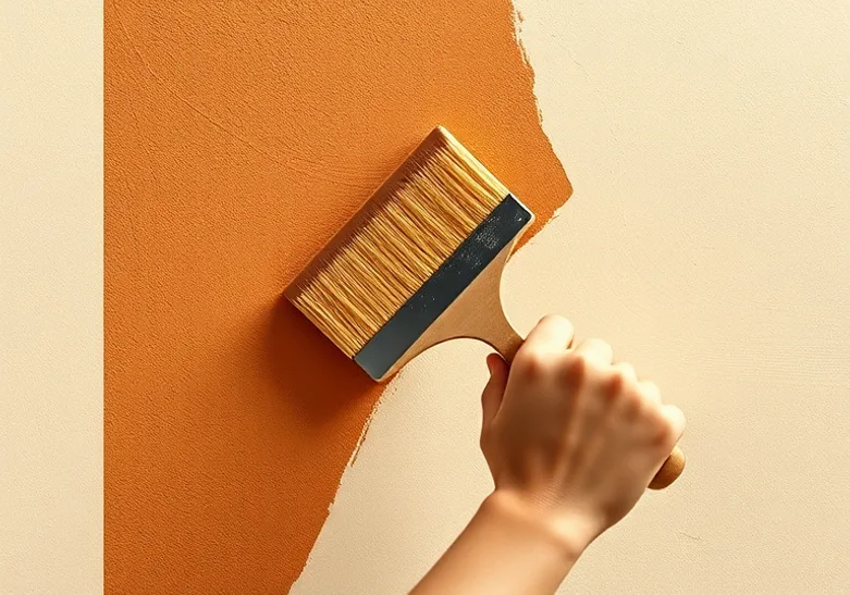 Application d'un enduit décoratif à la lisseuse sur un mur