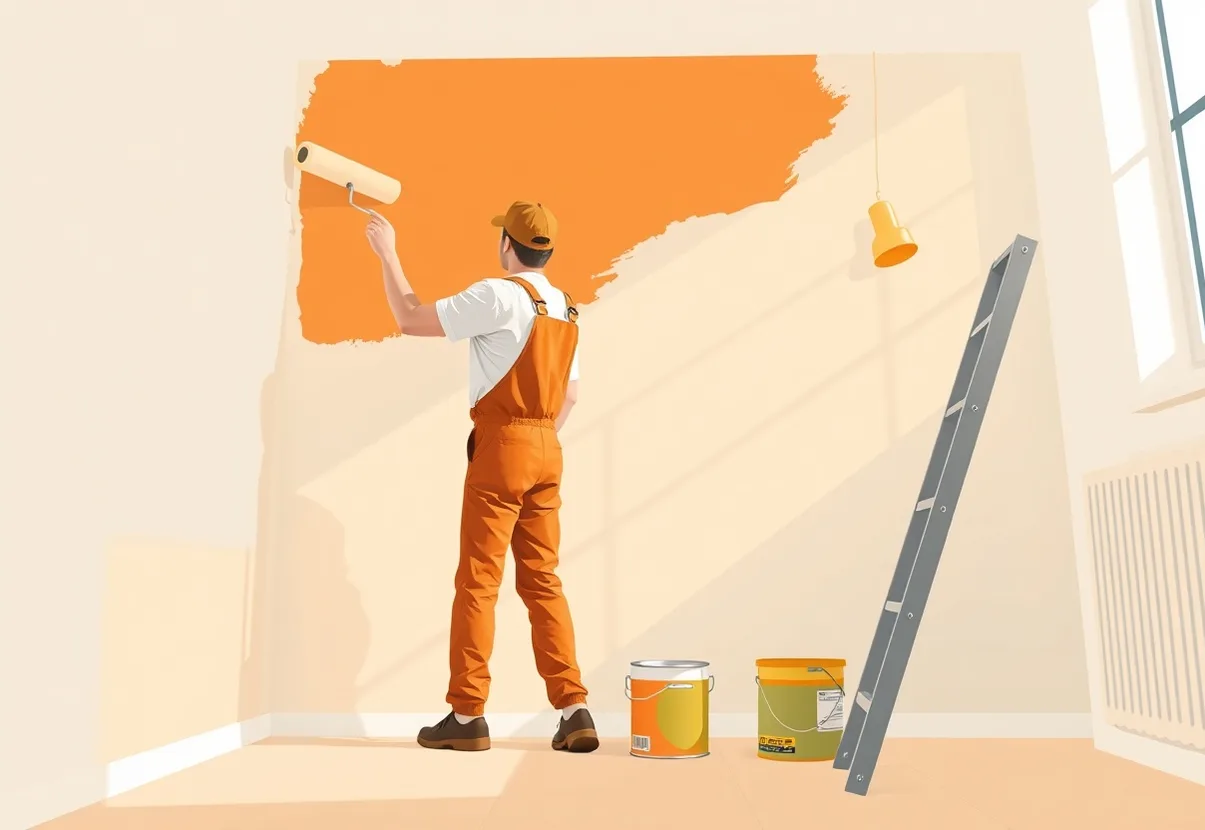 Peintre Voiron 38500 en intervention sur un chantier